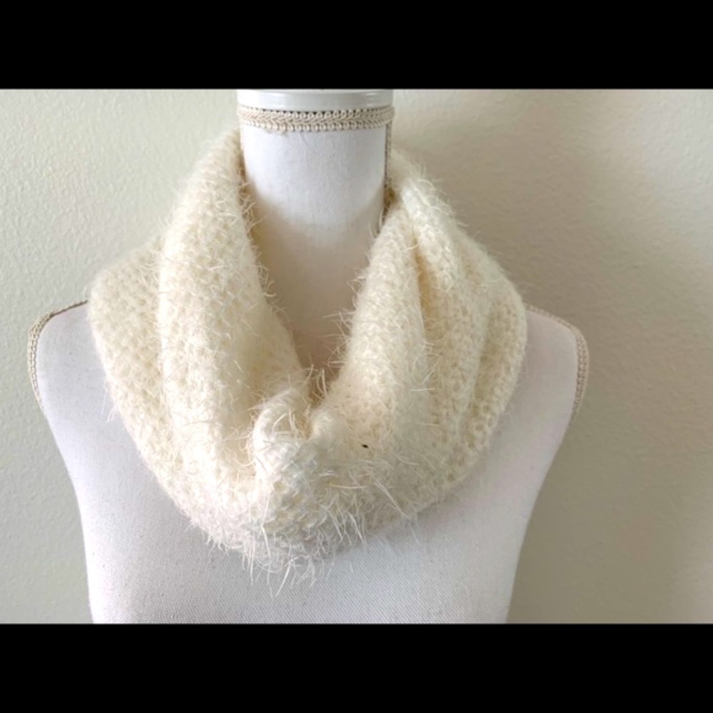 Cozy Cream Knit Infinity Scarf